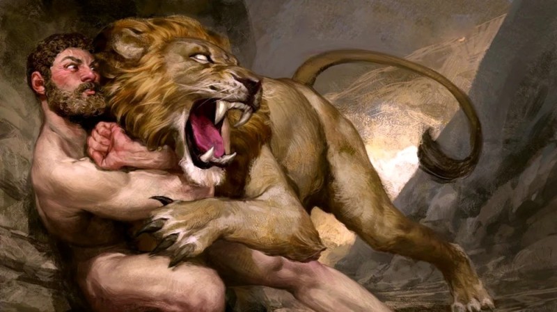 Create meme: Hercules the Nemean lion, nemean lion, The myth of the Nemean lion