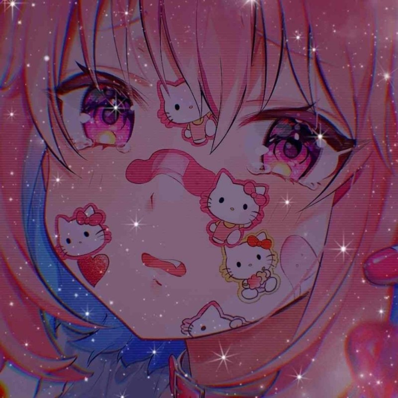 Create meme: anime cute, anime glitch, anime cute drawings