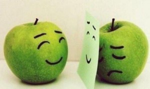 Создать мем: яблоко, sad, грустно