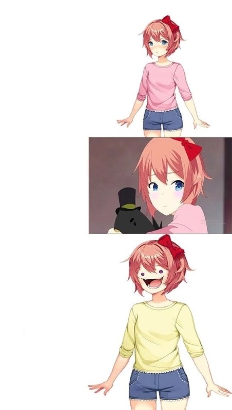 Create meme: doki doki sayori, sayori, sayori ddlc