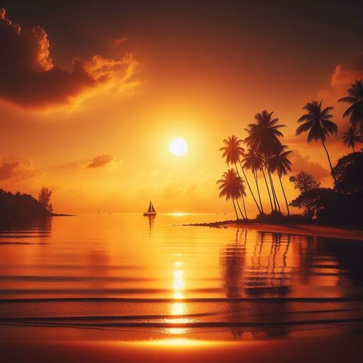 Создать мем: морской пейзаж, море солнце, вечерний закат