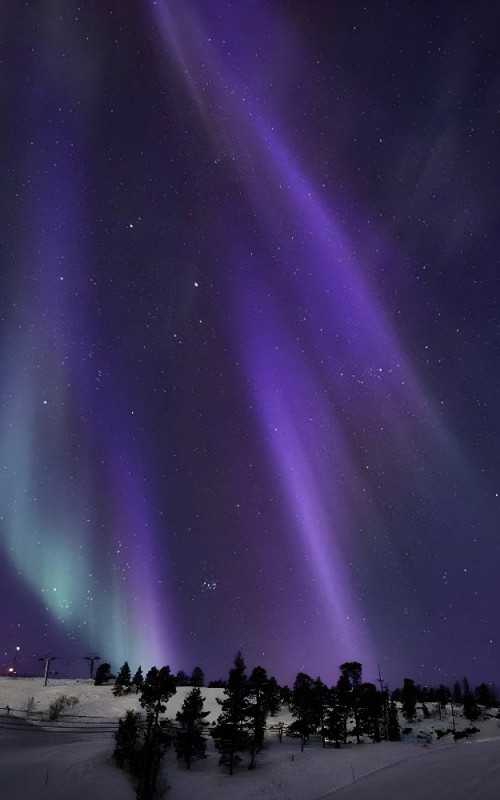 Создать мем: зима северное сияние, aurora borealis, северное сияние аврора