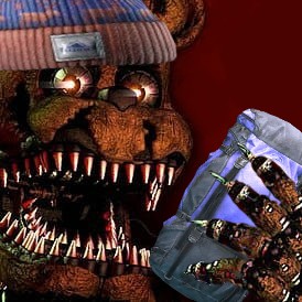 Создать мем: фиве нигхт ат фредди 4, кошмарный фредди, five nights at freddys 2