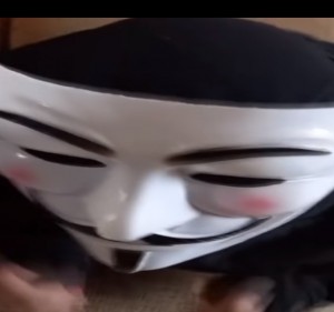 Создать мем: маска гая фокса спасибо за внимание, анонимус в 2021 году, вендетта маска гая фокса