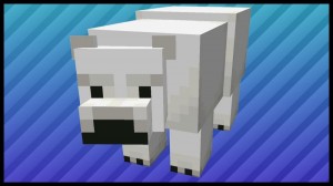 Create meme: polar bear in minecraft