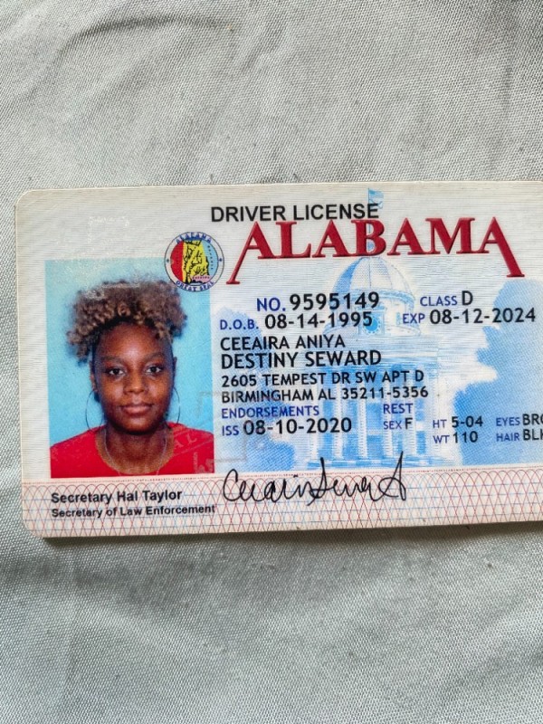 Create meme: driver license, alabama driver license, alabama driver license