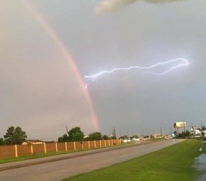 Create meme: the moment, photos taken at the right moment, rainbow and lightning shower at the same time