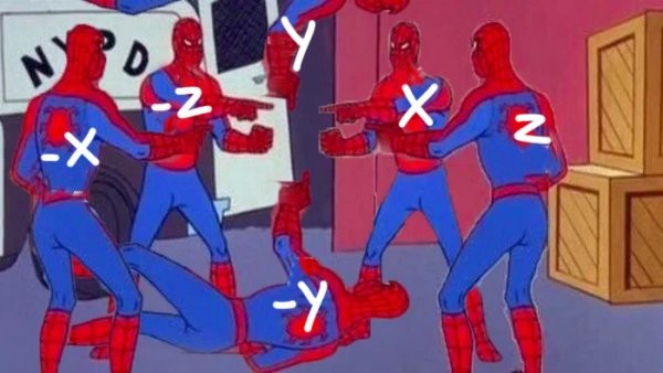 Create meme: a meme with two spider-men, Spiderman meme , Two spider-men point at each other