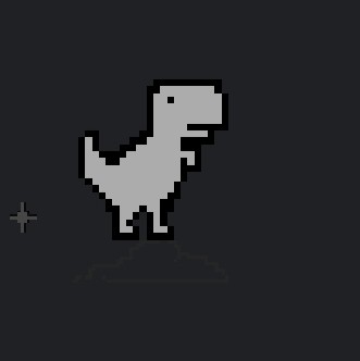 Создать мем: динозаврик гугл на черном фоне, динозавр пиксель, гугл динозаврик