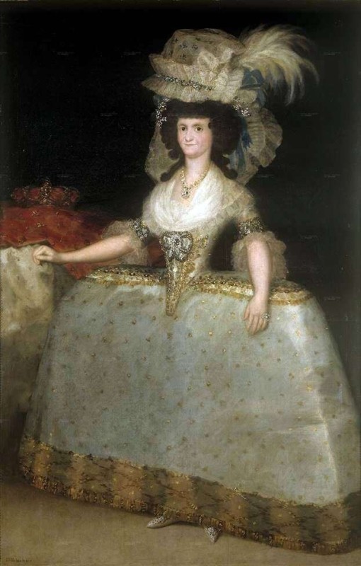 Create meme: Goya portrait of Maria Luisa, Francisco Goya paintings, You stole the plasma and you're trying to