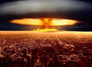 Create meme: nuclear attack on USA, a nuclear explosion, a nuclear strike on Russia
