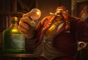 Create meme: Santa gragas guzzles down his, gragas guzzles down his Esquire, gragas guzzles down his