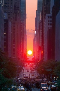 Create meme: USA new York, nyc, new York Manhattan sunset