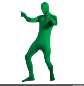 Создать мем: человек в зеленом костюме хромакей, зелёный человек, костюм хромакей