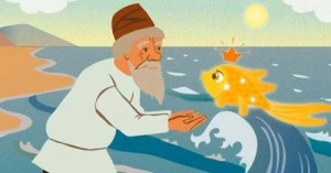 Создать мем: мем старик, сказка золотая рыбка, старик и золотая рыбка