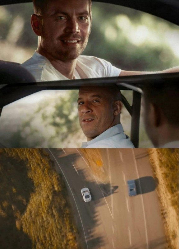 Create meme: fast and furious 7 Paul Walker, fast and furious Paul Walker and VIN diesel, vin diesel paul walker