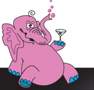 Создать мем: elephant, слоник, розовый слон
