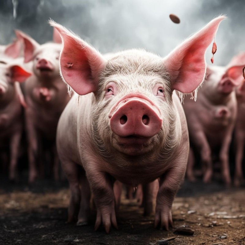 Создать мем: свинья живая, животные свинья, красивая свинья