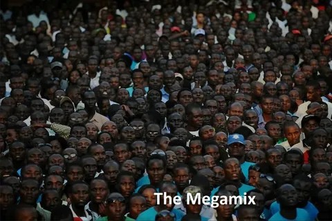 Create meme: a crowd of blacks, a crowd of people in Africa, Uganda residents
