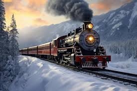 Create meme: Christmas train, The magic train, New Year's Express