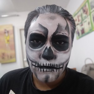 Создать мем: макияж на хэллоуин, панк грим скелет мужчина, аквагрим скелет детский легкий