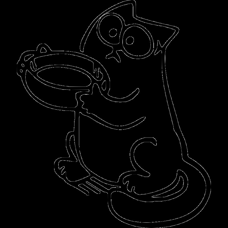 Create meme: Simon's cat, cat asking for food, cat drawing 