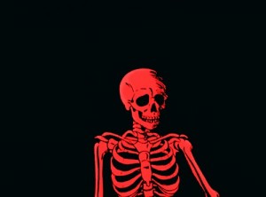 Create meme: skeleton, funk 666 skeletons, Wallpaper skeleton orange