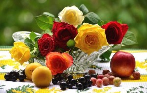 Создать мем: bouquet, цветы фрукты, доброе утро осеннее