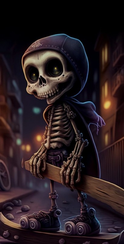 Create meme: skull skeleton, skeleton doll, cool skeleton