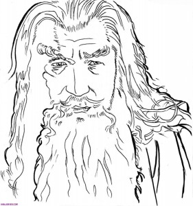 Create meme: coloring pages, gandalf