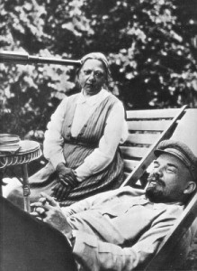 Create meme: Lenin and his wife
