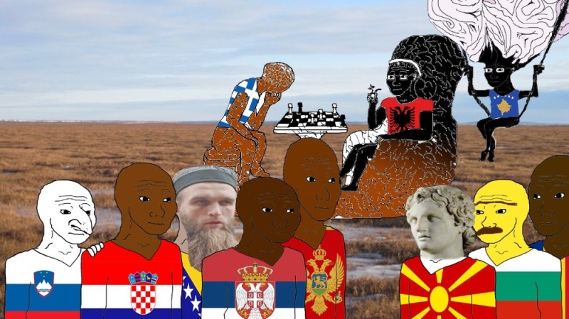 Create meme: master race group, the balkans meme, nordic meme