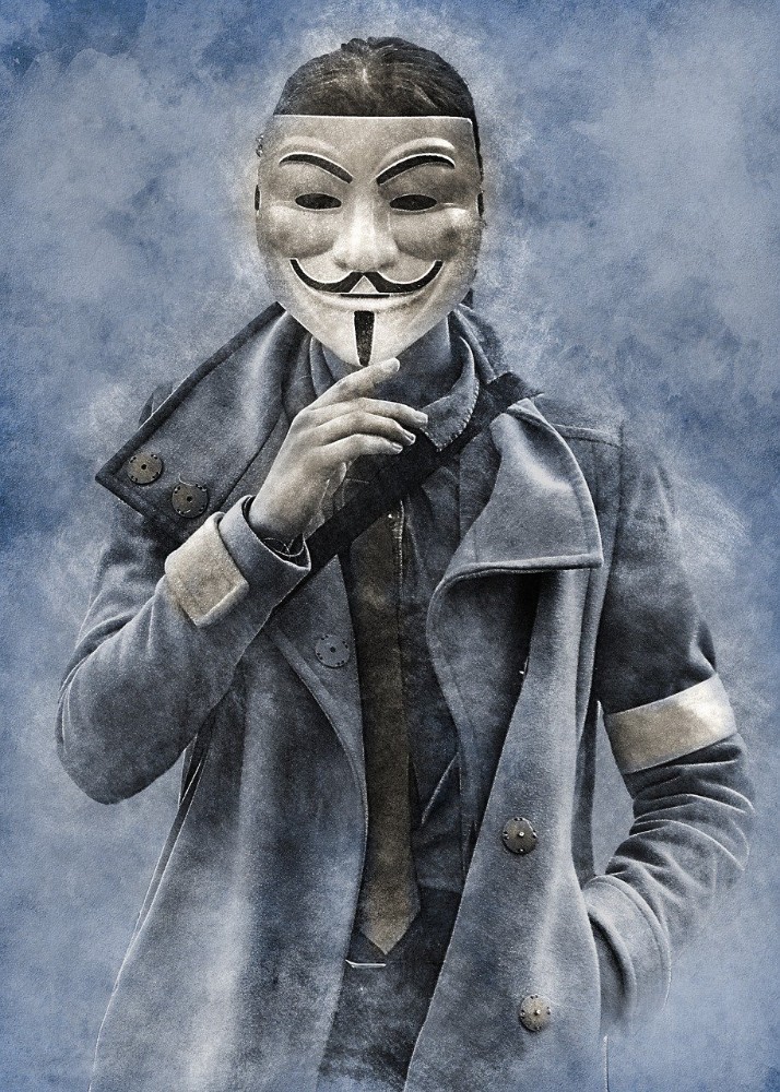 Создать мем: анонимен, разрисованная маска анонимуса, маска анонимуса