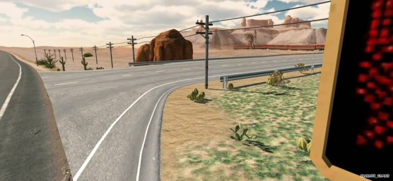 Создать мем: gta san andreas дорога, american truck simulator железная дорога, скриншот