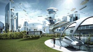 Create meme: futuristic architecture, houses of the future, the city of the future