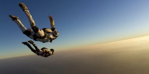 Create meme: to jump with a parachute, parachute jump