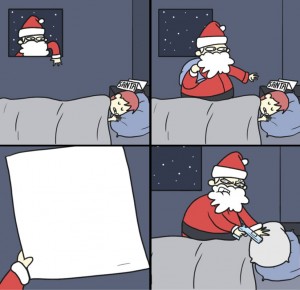 Create meme: new year Santa Claus, jokes comics, comics memes