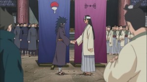 Create meme: naruto Uzumaki, Naruto, Madara and hashirama handshake