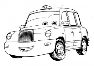 Создать мем: такси раскраска для детей, раскраска тачки шериф, раскраска машина