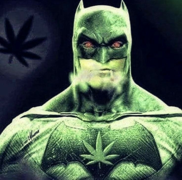 Create meme: Batman superhero, And Batman, The hulk is green