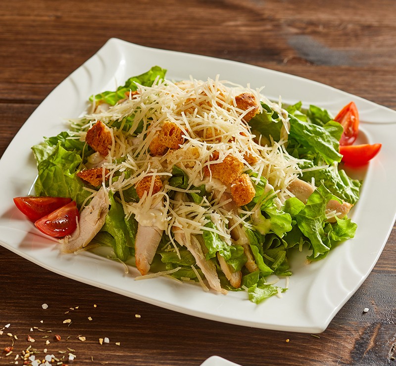 Create meme: caesar classic salad, caesar salad with chicken, caesar salad