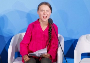 Create meme: Mary gorsk, speech, Gretta Thunberg in UN