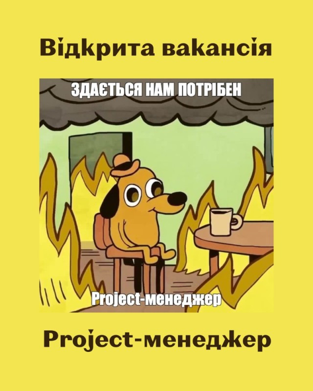 Создать мем: собачка в горящем доме, пес в горящем доме, собака в пожаре мем