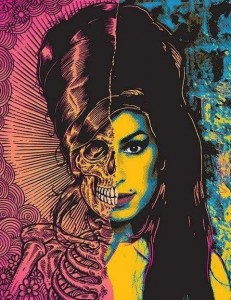 Create meme: Amy Winehouse, art pop, art of the skull pop art