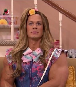 Создать мем: девушки, женщина, john cena and jimmy fallon