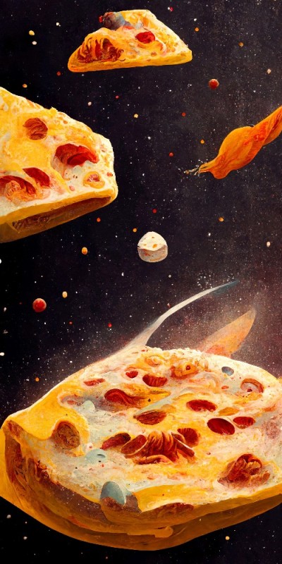 Create meme: space pizza, pizza , pepperoni pizza in hot pizza