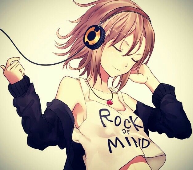 Create meme: anime girl with headphones, anime music, anime with headphones