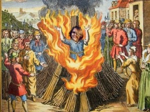 Create meme: burning at the stake in the middle ages men, burning at the stake colonialist America, The Holy Inquisition