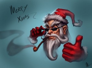 Create meme: angry Santa Claus, evil Santa Claus, angry Santa