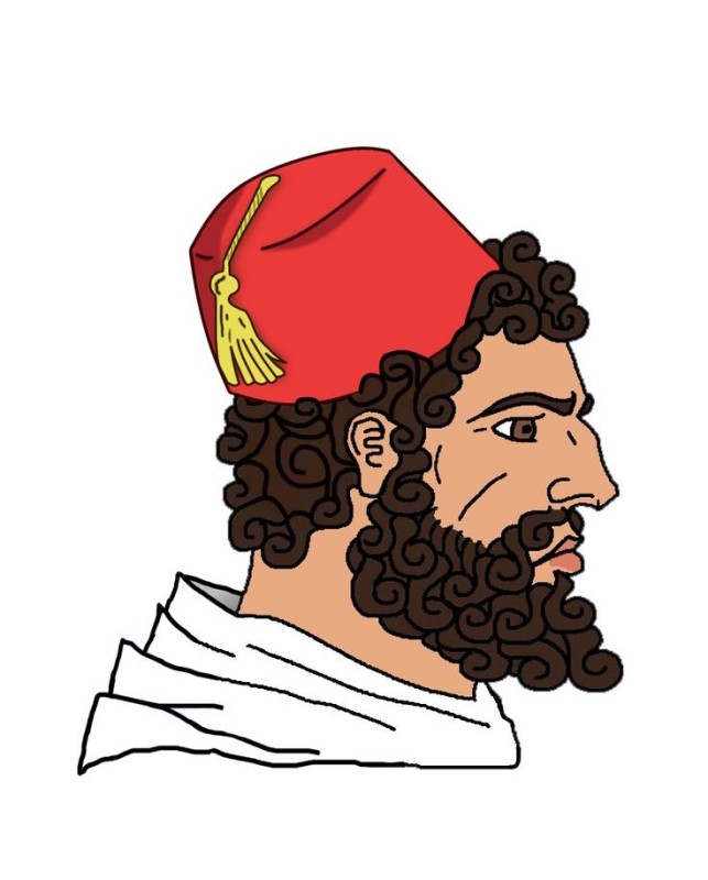 Create meme: wojak chad, nordic vs mediterranean, Romans with a beard
